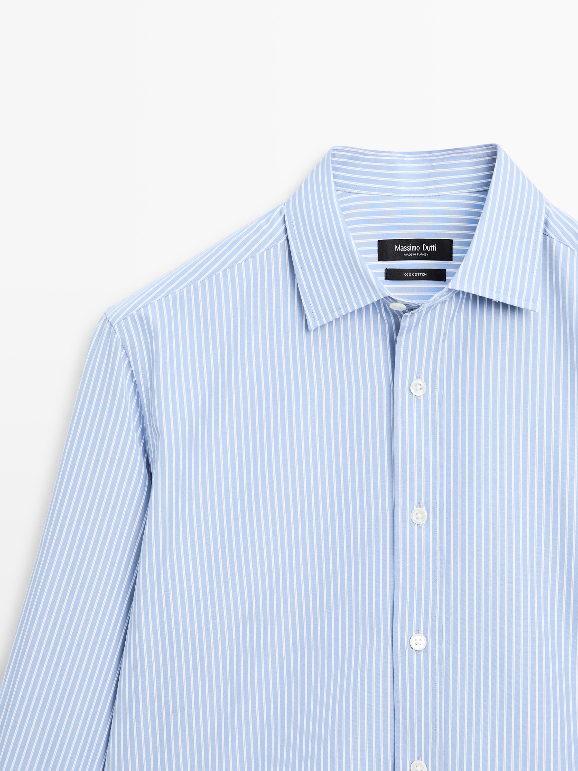 100% cotton poplin regular fit shirt